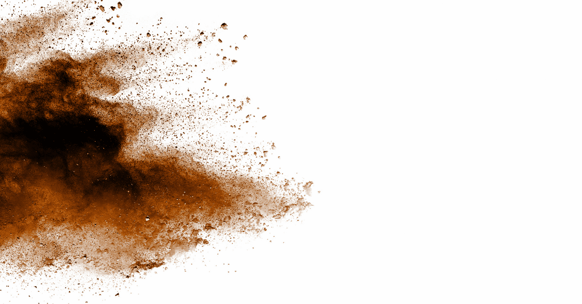 Dust explosion into the air