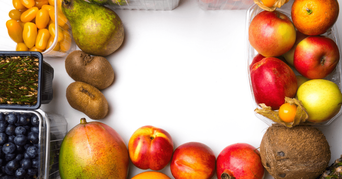 High dietary fibre foods that benefit lupus laid out on a white board