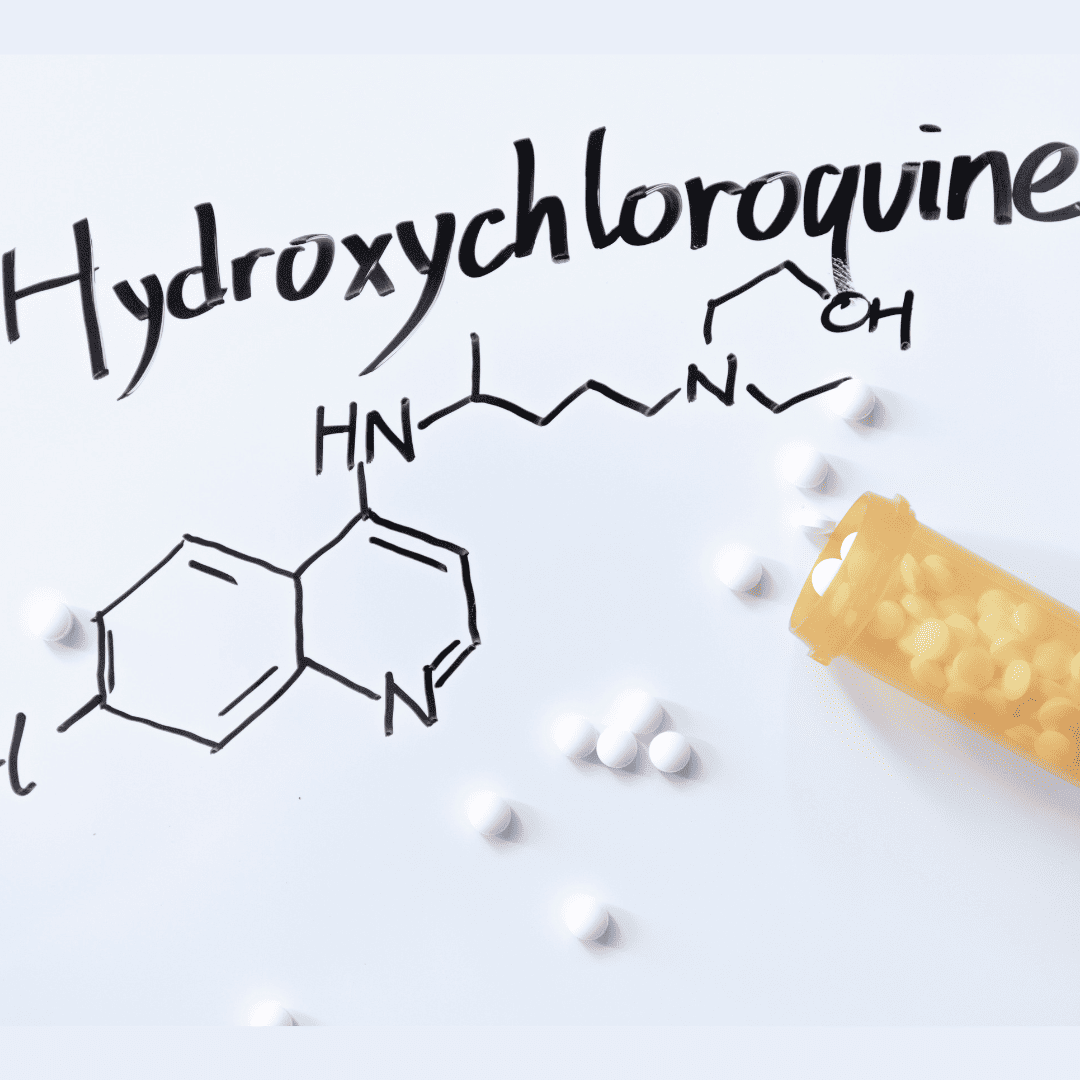 Chemical structure of the malaria medication, Hydroxychloroquine